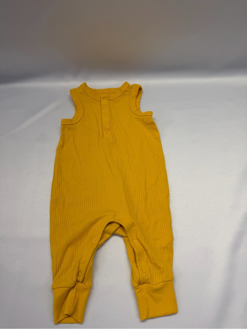 Cat & Jack Baby Ribbed Romper | Mustard | GUC | 0–3M